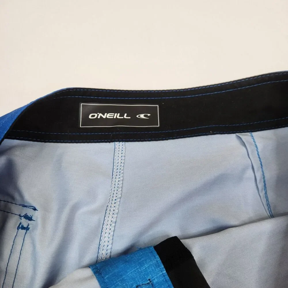 O'Neill Mens Multicolor Striped Colorblock Back Pocket Linerless Boardshorts 33